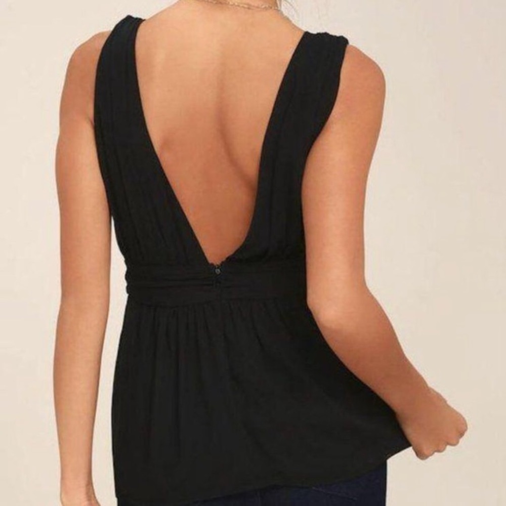 Lulu’s My Joy Black Peplum Top